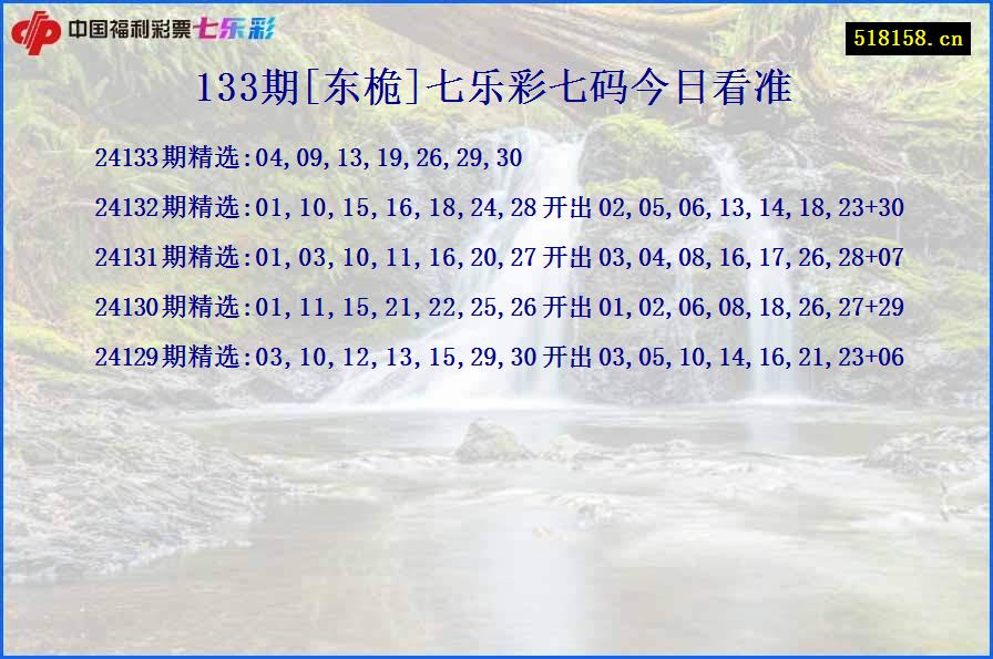 133期[东桅]七乐彩七码今日看准