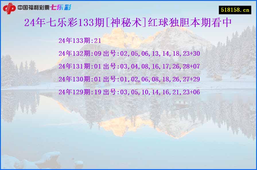 24年七乐彩133期[神秘术]红球独胆本期看中