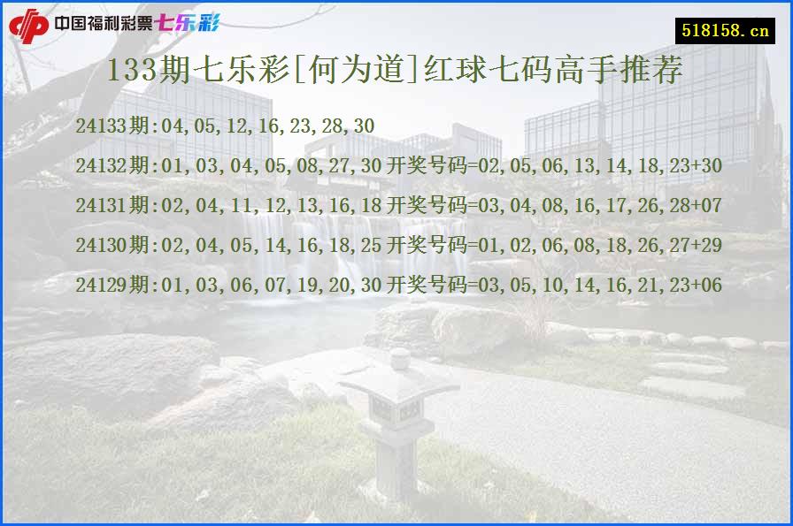 133期七乐彩[何为道]红球七码高手推荐