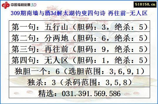 309期南墙与酒3d解太湖钓叟四句诗 再往前-无人区