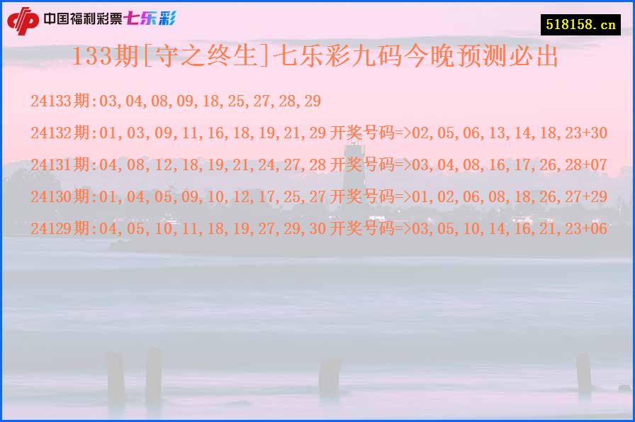 133期[守之终生]七乐彩九码今晚预测必出