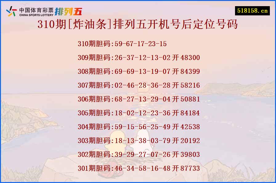 310期[炸油条]排列五开机号后定位号码