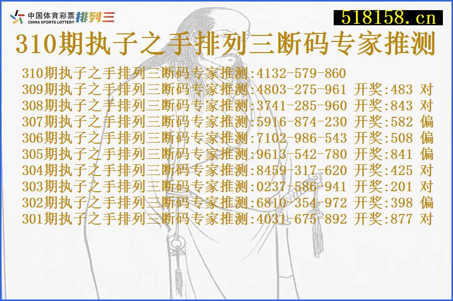 310期执子之手排列三断码专家推测