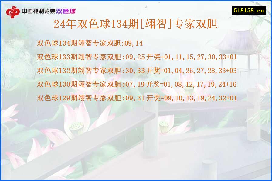 24年双色球134期[翊智]专家双胆