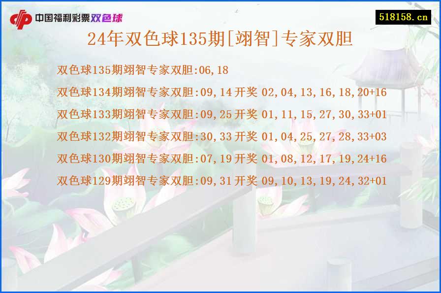 24年双色球135期[翊智]专家双胆