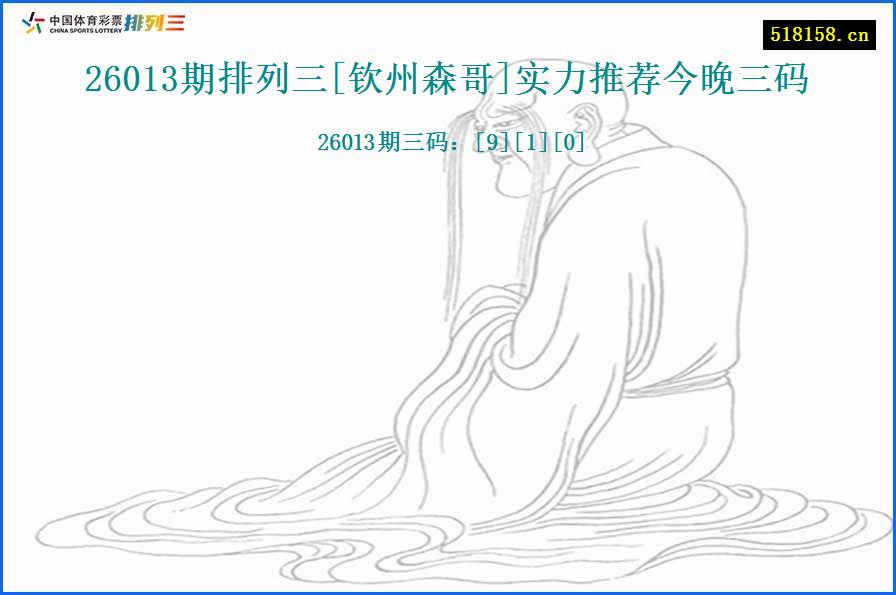 26013期排列三[钦州森哥]实力推荐今晚三码